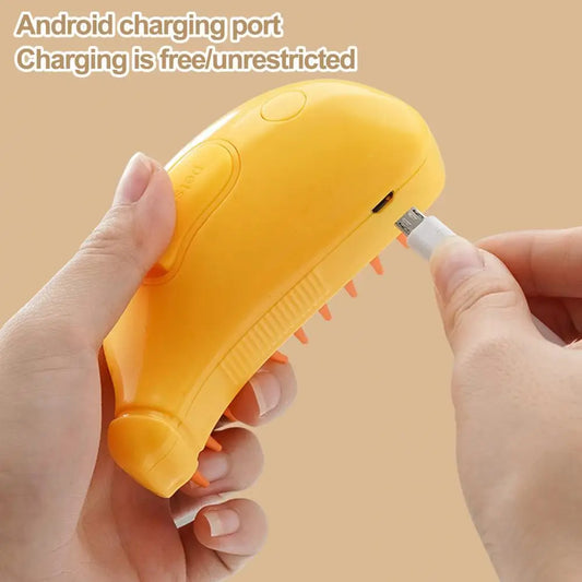 c Multifunctional Pet Grooming Tool Banana Shape Steamy Cat Brush for Hair Removal Grooming Pet for Pets