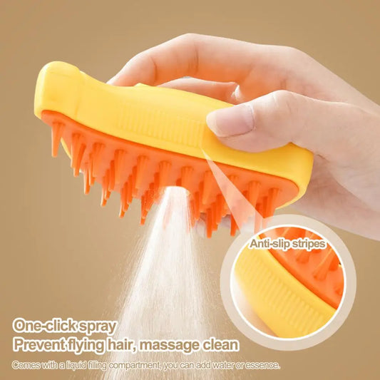 c Multifunctional Pet Grooming Tool Banana Shape Steamy Cat Brush for Hair Removal Grooming Pet for Pets
